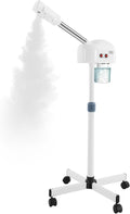 Professional Facial Steamer, Pedicure Steamer Machine with Water Tank and Wheel, Floor Standing Skin Care Equipment for Barber Stores, Beauty Salons (White)