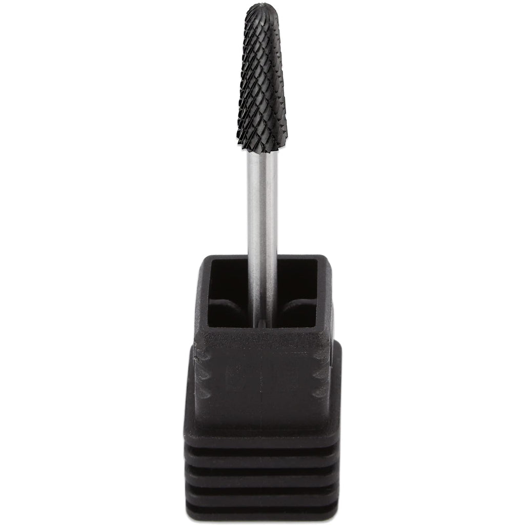 PANA USA Professional 3/32" Shank Size - Cone Shape Carbide Bit - Nail Drill Bit for Manicure Pedicure Tools Dremel Machine (Coarse, DLC Black)