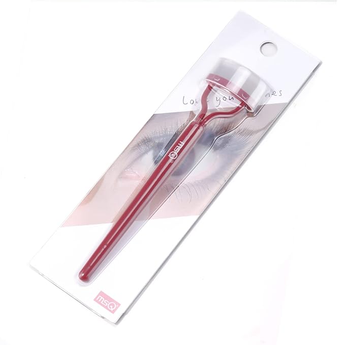 Eyelash Comb MSQ Eyelash Separator Mascara Applicator Eyelash Definer With Comb Cover Arc Designed Cosmetic Brushes Tool Red (Includes a Mascara Wand)