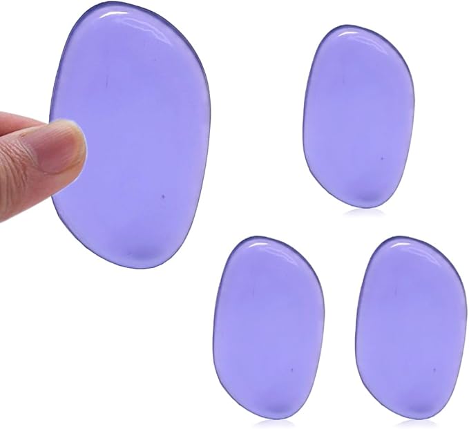 ZHome Washable Silicone Sponge Jelly Applicator for Cream Gel Foundation - Face Silisponge Cosmetic Beauty Makeup Tools Blender Purple 4PCS
