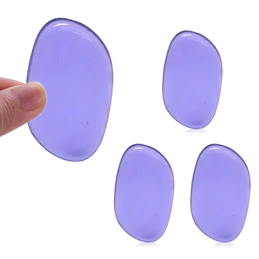 ZHome Washable Silicone Sponge Jelly Applicator for Cream Gel Foundation - Face Silisponge Cosmetic Beauty Makeup Tools Blender White 2PCS