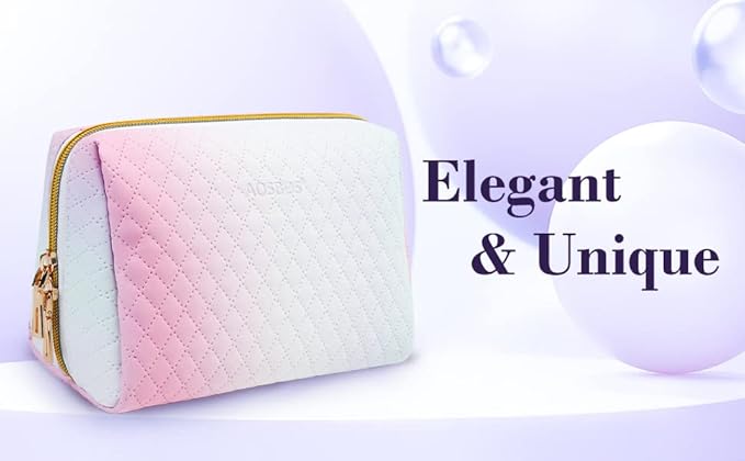 Aosbos Small Makeup Pouch, Travel Cosmetic Bags for Women,Travel Pouch