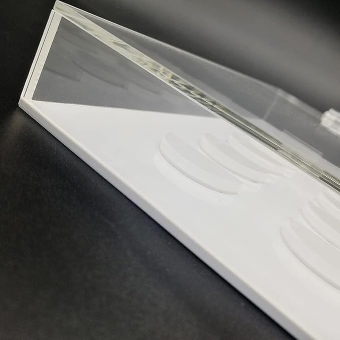 12 Pairs False Eyelashes Clear Storage Box Acrylic Display For Case Cosmetic Container Holder Tray
