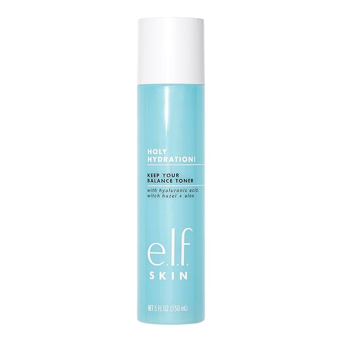 e.l.f. SKIN Keep Your Balance Toner, Gentle, Refreshing, Removes Makeup & Impurities, Hydrates, Cleanses, Soothes, Infused with Hyaluronic Acid, Witch Hazel and Aloe, 5.07 Fl Oz