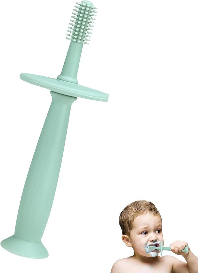 Infant Toothbrush – 360° Toothbrush, Suction Base | Soft Silicone