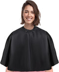 YELEGAI Short Barber Cape, Waterproof Nylon Salon Hair Cutting Cape, Makeup Artist Cape Apron, Shorty Smock for Clients, for Hair Dye, Comb-Out, Styling, Shampoo