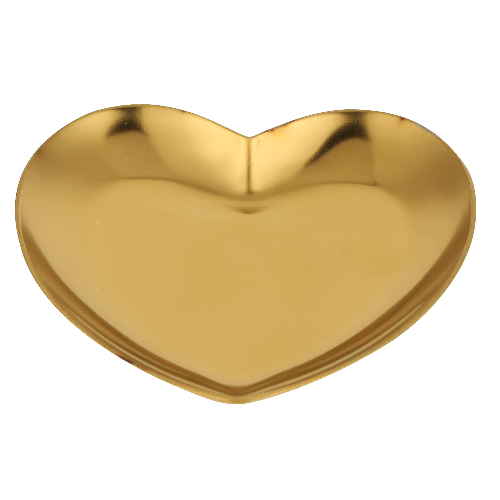 Heart Shaped Makeup & Nail Art Mixing Palette - Stainless Steel DIY Paint Color Mixing Tray - Resin (Gold)
