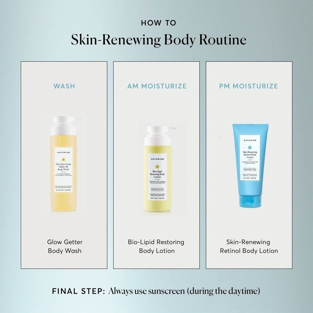 Naturium Skin-Renewing Retinol Body Lotion, with Shea Butter, 8 fl oz