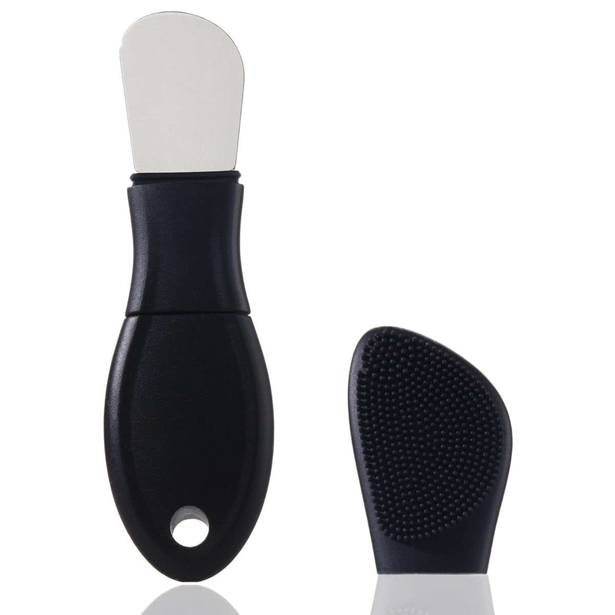 YUSAGO Multifunctional Face Washing Brushes,2 in 1 Pore Cleaning Brush & Blackhead Scraper,Pimple Extractor for Women Men,Face Scraper Skin Spatula,Pore Scrubber for Deep Cleansing.(Gray)