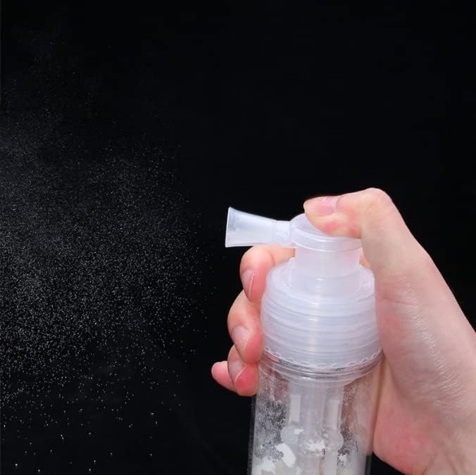 Duehut 110ml Powder Spray Bottle Portable Detachable Travel Spray Bottle Plastic Powder Sprayer Bottles Container PET Cosmetics BottleRefillable Hair Fiber Applicator for Home Barber Shop