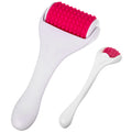 Tondiamo 2 Pcs Muscle Roller Portable Small Silicone Massager Roller Deep Tissue Muscle Massage Stick Cellulite Remover Scar Tissue Massager for Relief Face Neck Arm Back Leg(White,Silicone)
