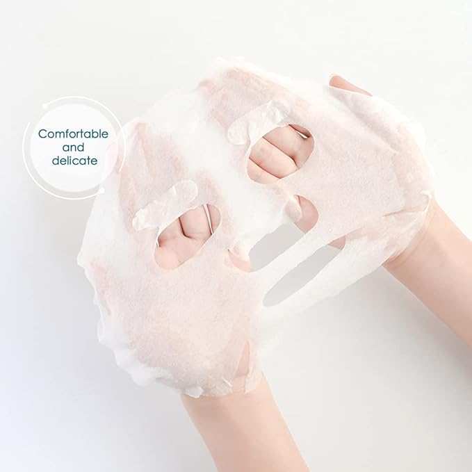 24PCS Natural Pure Cotton Dry Compressed Facial Mask Sheet, DIY Facial Skin Care Great for Home and Travel, Disposable Mask Paper, Individually Packaged Like Candy