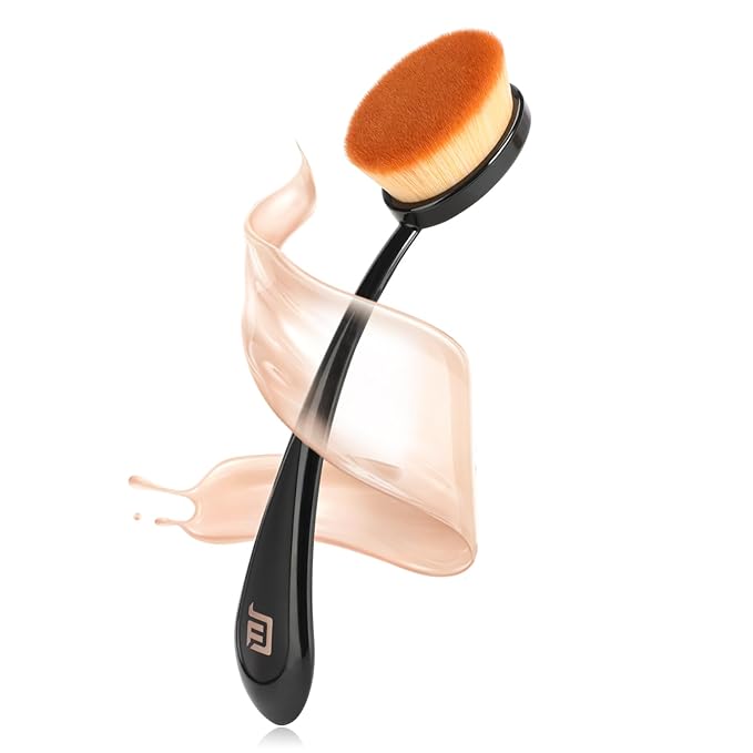 Foundation Brush for Liquid Makeup, Professional Makeup Brush for Seamless Liquid, Cream, and Powder Application Ultra-Soft, Dense, and Cruelty-Free Synthetic Bristles for Streak-Free Blending