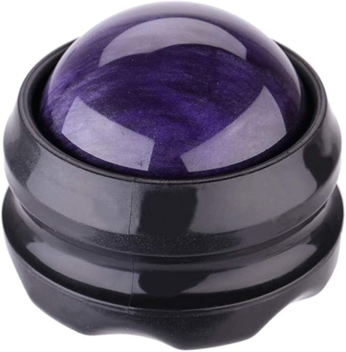ZONGS Manual Massage Ball Pain Relief Back Roller Massager Self Massage Therapy & Relax Full Body Tools for Sore Muscle Joint Pain Essential Oils or Lotion Relax (Purple)