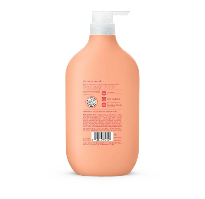 Method Body Wash, Island Mist-Leaves Skin Feeling Soft & Moisturized, Made Without Parabens, Notes of Hibiscus, Mango Nectar & Passion Fruit, 28 fl oz