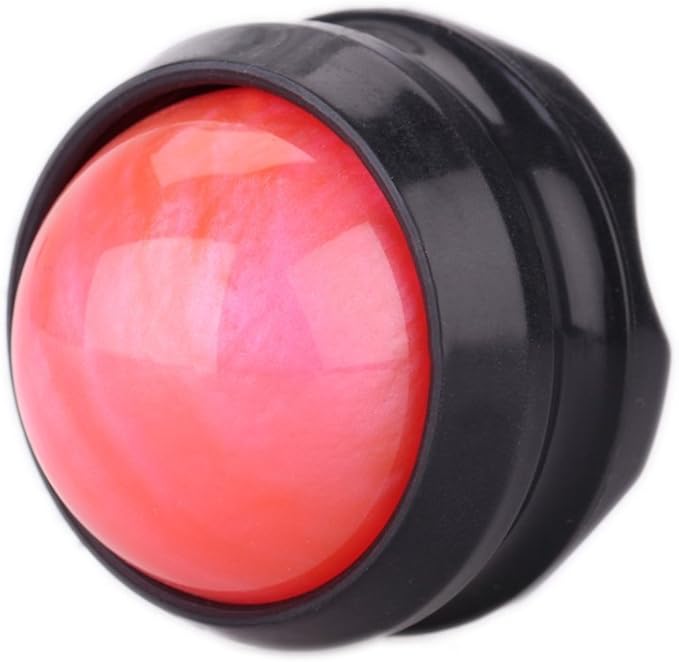 ZONGS Manual Massage Ball Pain Relief Back Roller Massager Self Massage Therapy and Relax Full Body Tools for Sore Muscle Joint Pain Essential Oils or Lotion Relax (Pink)