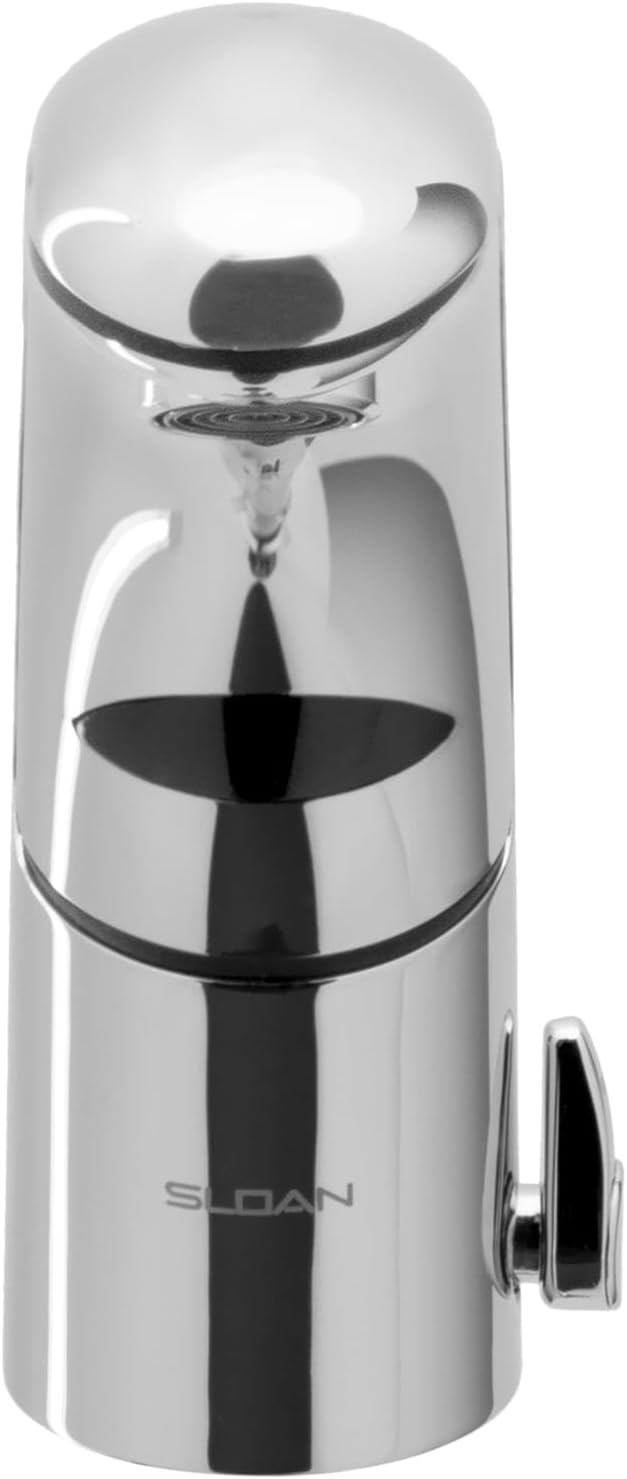 Sloan Optima EAF-150-ISM Sensor Activated Touch-Free Faucet, Commercial Grade with Mounting Hardware - 0.5 GPM Battery-Powered Deck-Mounted Mid Body, Polished Chrome Finish, 3335177