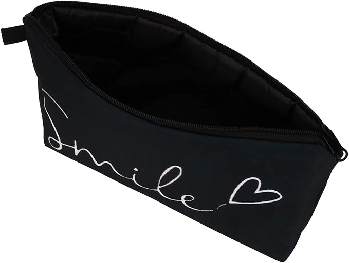 Aiphamy Cute Travel Makeup Bag Cosmetic Bag Small Pouch Gift for Women (Smile)