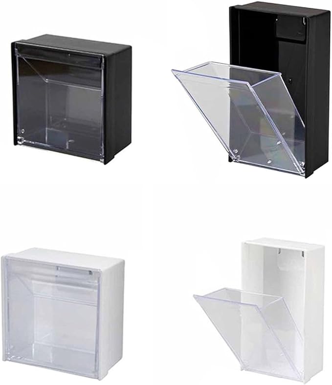 Magnetic Wall Mounted Bathroom Organizer Cotton Pad Holder Makeup Box Plastic Storage Container for Cotton Swabs Jewelry