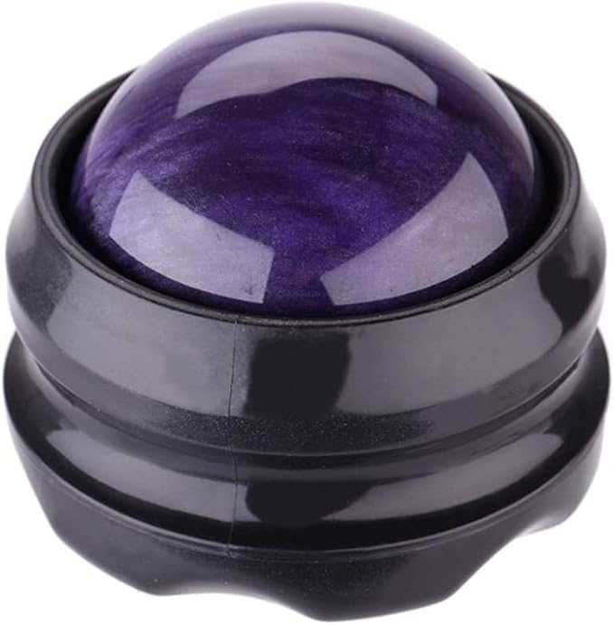 ZONGS Manual Massage Ball Pain Relief Back Roller Massager Self Massage Therapy & Relax Full Body Tools for Sore Muscle Joint Pain Essential Oils or Lotion Relax (Purple)