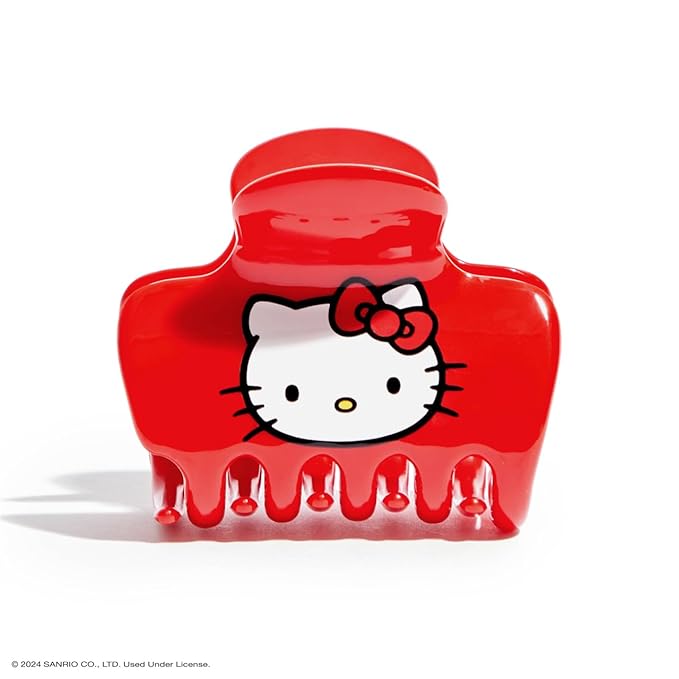 Kitsch Hello Kitty Recycled Plastic Puffy Medium Hair Clips for Women, Medium Claw Clips for Thick & Thin Hair, 1 Piece