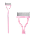 Eyelash Comb Separator MSQ Eyelash Mascara Brush and Comb Lash Separator With Comb Cover Arc Designed Cosmetic Brushes Tool Pink (Includes a Mascara Wand)