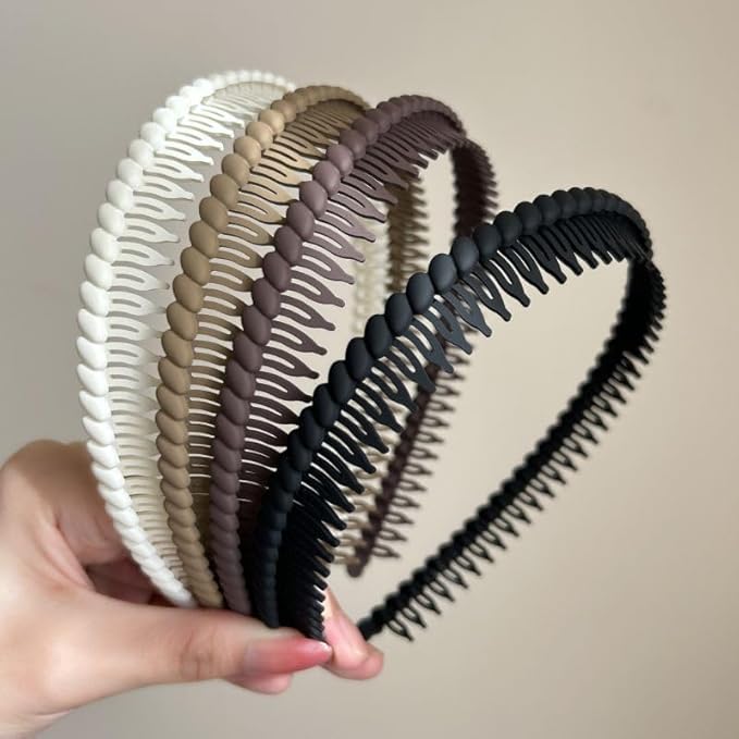 Headbands with Teeth for Women Non Slip, Plastic Comb Headband with Teeth, Head Bands for Women's Hair, Comfortable Hairbands Hair Accessories for Women Girls
