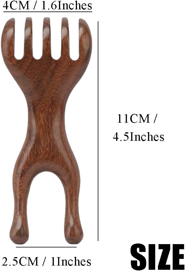 OULIGET Natural Wooden Nose Guasha Massage Tools Anti-Static, Eyes Facial Wood Gua Sha Tool,face Manual Massager Tool, Multifunctional Handheld Meridians Acupoint Massage Tool,1 Pieces
