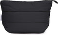 Narwey Black Travel Makeup Bag Women Girl, Cute Makeup Cosmetic Pouch, Puffer Makeup up Organizer Bag, Travel Toiletry Bag (Black)