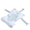 Baby Bath Cushion Pad Newborn Bathtub Mat Infant Bath Supporter Net Baby Bathtub Pillow Non-Slip Floating Bathing Tub Seat (Light Blue Star, 28cm*43cm*26cm)
