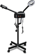 2 in 1 Professional Facial Steamer with 5X Magnification Lamp & Touch Screen, Esthetician Steamer Humidifier Face Spa Mist Steam for Home Beauty Salon, Personal Skin Care Deep Cleaning