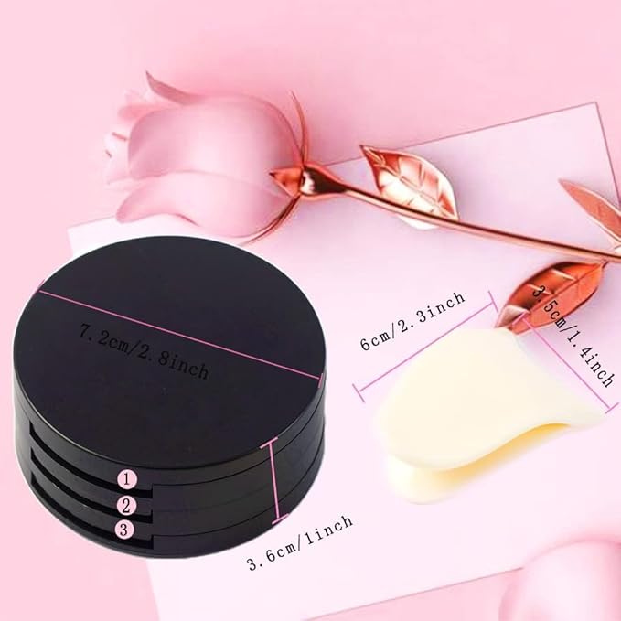 3 Layers Eyelash Storege Box with Mirror Circle Eyelash Holder Case with Lashes Trays & New Lash Clip Applicator Eye Makeup Tool for Women Girls Travel Case
