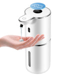 Automatic Liquid Soap Dispenser 12.8oz, Rechargeable & 6 Levels Soap Adjustable with Digital Display, Wall Mount, Waterproof, Touchless Hand/Dish Soap Dispenser for Kitchen, Bathroom, Hotel
