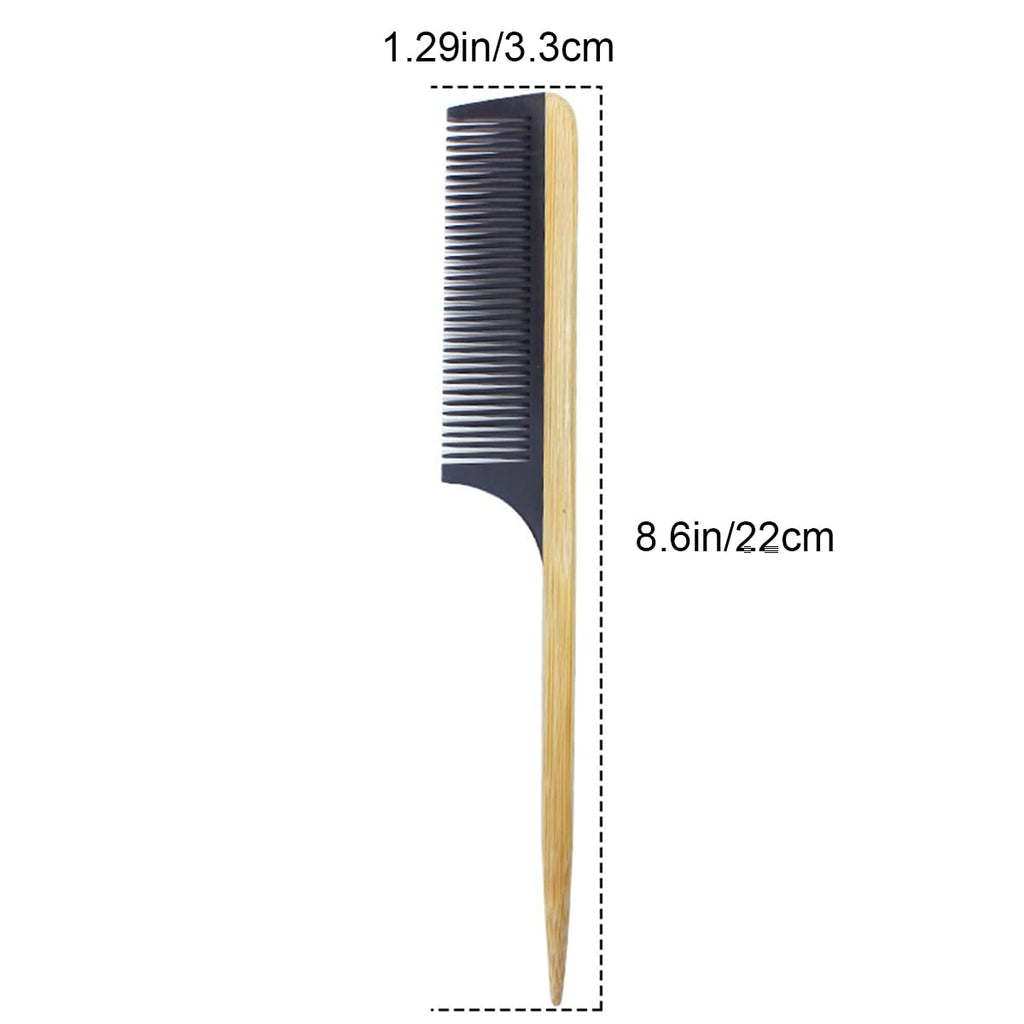 Natural Handmade Bamboo Hair Combs for Women Men, Anti-Static for All Hairstyles & Beard(8.6 in)