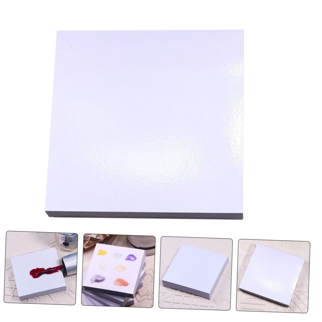 Beaupretty 100pcs Disposable Nail Art Palette Hand Makeup Mixing Palette Manicure Art Palette for Foundation Eyeshadow Cremes Powders