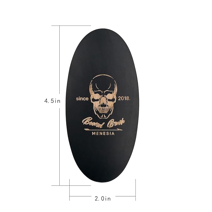Menesia Black Soft Boar Bristle Beard Brush for Men