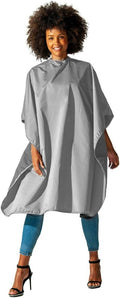 Betty Dain Hands-Free All-Purpose Bleach Proof Cape, 45" W x 58" L, Chemical, Color, Waterproof Polyester, Anti-static Nano Material, Machine Washable, Slate Grey