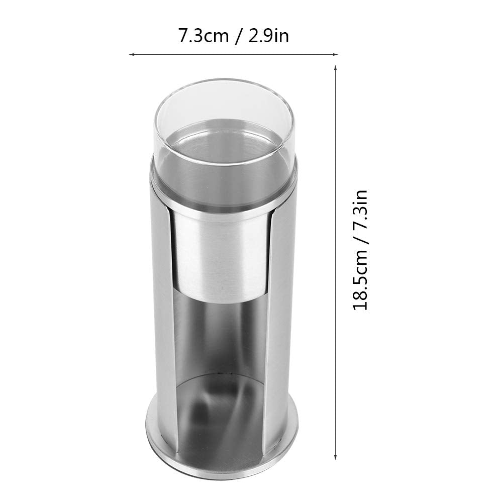 Tomotato Cotton Pad Holder - Stainless Steel Qtip Makeup Removers Dispenser with Lids, 2.9x7.3 inch