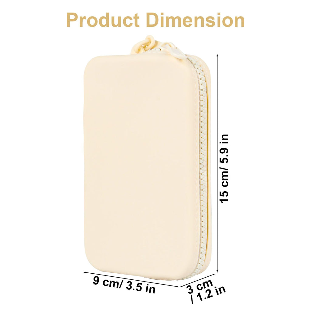Silicone Period Bags, 2 Pcs Tampon Pouch with Zipper and Handle, Sanitary Napkin Holder for Purse, Keeping Discreet Feminine Products
