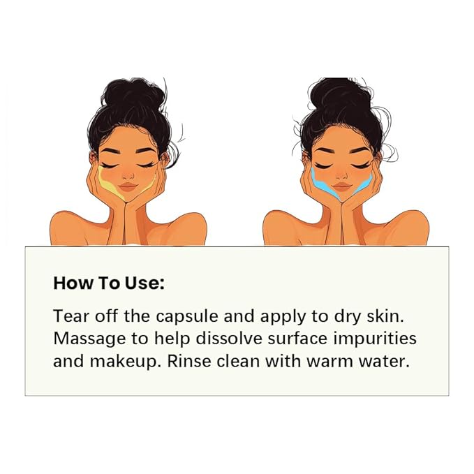 CISTTO Natural Cleansing Oil – mini portable makeup remover oil, Nourishing and Gentle for Sensitive Skin and All Skin Types, Travel-Friendly, 2ml x 20 Capsules