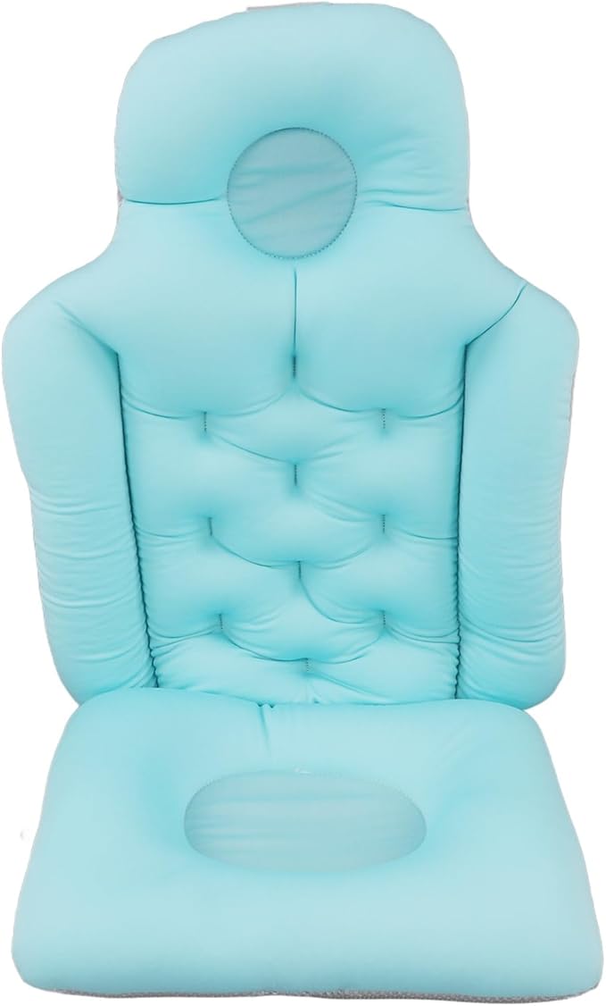 Adult Bath Pillow, Foldable Neck Support EPS Full Body Bath Pillow High Elasticity Quick Drying for Home Use (Blue)