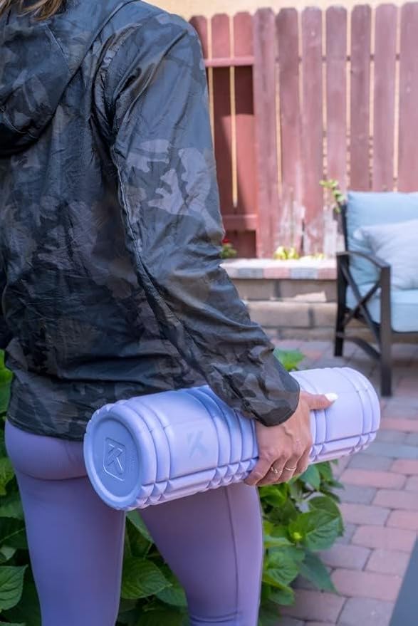 TriggerPoint CORE Foam Massage Roller with Softer Compression for Exercise, Deep Tissue and Muscle Recovery - Relieves Muscle Pain & Tightness, Improves Mobility & Circulation (12''), Lavender