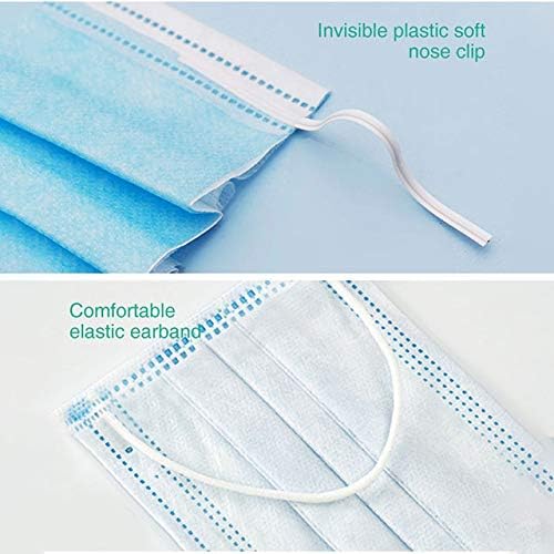 DR.MOXA 1000 Pack Disposable Medical Face Masks (10 Boxes, 100pcs/Box) Wholesale Bulk Masks for Protection Blue