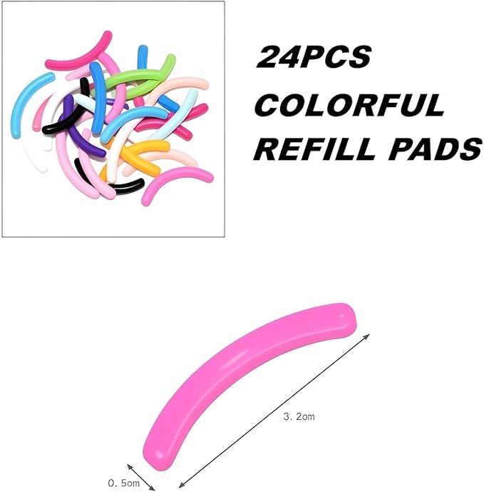 Compatible with Revlon Eyelash Curler Refills,60 Pack Colorful Lash Curlers Refill Compatible with Revlon Eyelash Curler,6 Colors.