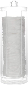 BBDOU Cosmetic Cotton Pad Holder - Acrylic Makeup Remover Organizer with Dispenser & Storage Rack
