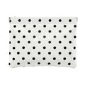 Ksriylm Dots Leather Makeup Pouch Set for Women Small Make Up Bag for Purse Waterproof Initial Makeup Cosmetic Bags Pouches for Purse Aesthetic Travel Toiletry Bag,White Black