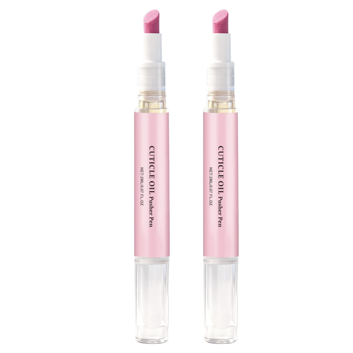 Ceramic Cuticle Pusher & Oil Pen, 2PC Gentle Cuticle Remover for Hangnails & Dry & Damaged Nails, Nail Care Pen for Repair & Nourish Nails