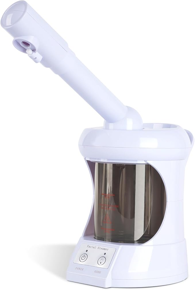 lailelaodi Table Facial Steamer, Face Steamer with Extendable Arm Nano Ionic Steamer for Home Salon Spa or Personal Care