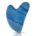 Gua Sha Facial Tools, Jade Guasha Tool for Face & Eye Gua Sha Stone for Puffiness Reducing & Jawline Sculpting Face Stone Gua Sha Tools for Skin Care Woman GuaSha Stone Tool, Blue