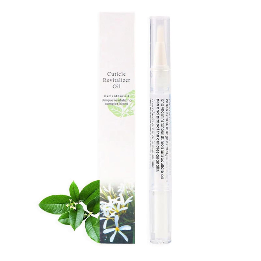 Yimart Set of 4pcs Osmanthus Flavor Cuticle Revitalizer Oil Pen with Soft Brush,Nail Nutritional Cuticle Oil Pen For Anti-barb Finger Edge Nail Care Tool